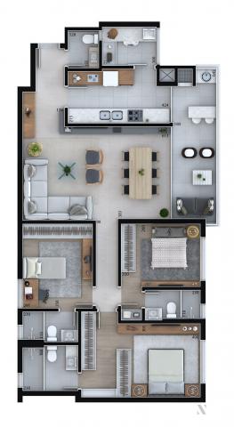 Apartamento residencial para venda, Cristo Rei, Curitiba - AP6996. - Foto 14