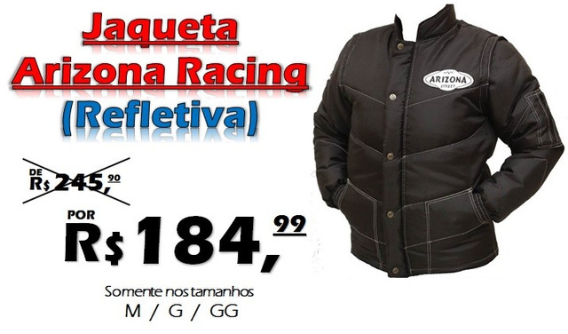 jaqueta arizona racing refletiva