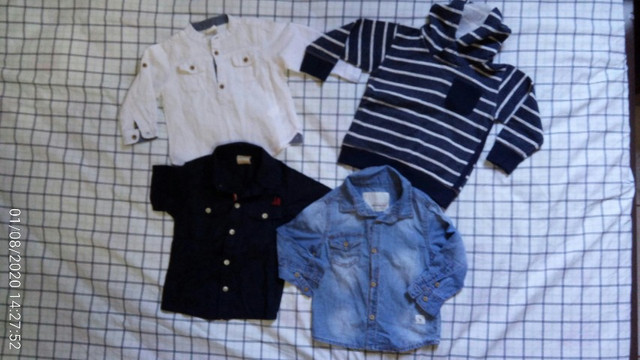 Lote com 4 camisas menino Tam. 1 grande