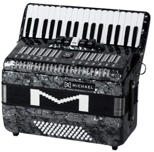 Acordeon Michael ACM6005 PBK 60 Baixos Acm-6005 Loja Física 100% novo
