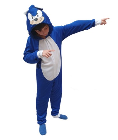 Pijama Infantil Fantasia Sonic Azul