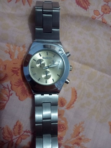 relogio swatch prateado