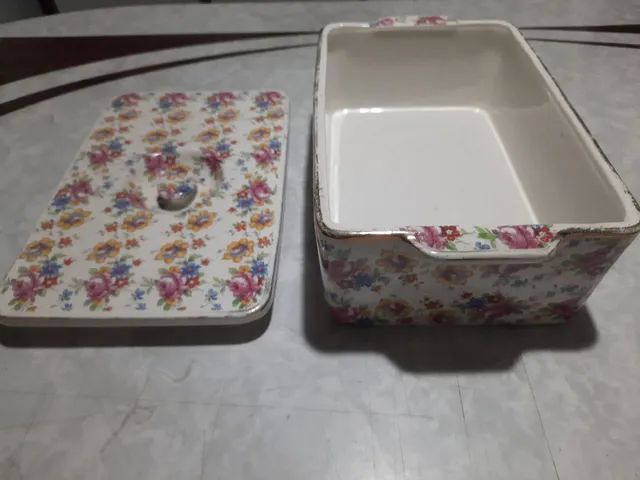 Sopera com tampa Porcelana Mauá retangular. Antiga.  - Foto 3