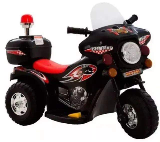 Mini Moto Elétrica Infantil Preta 6v Motostar - Brink+