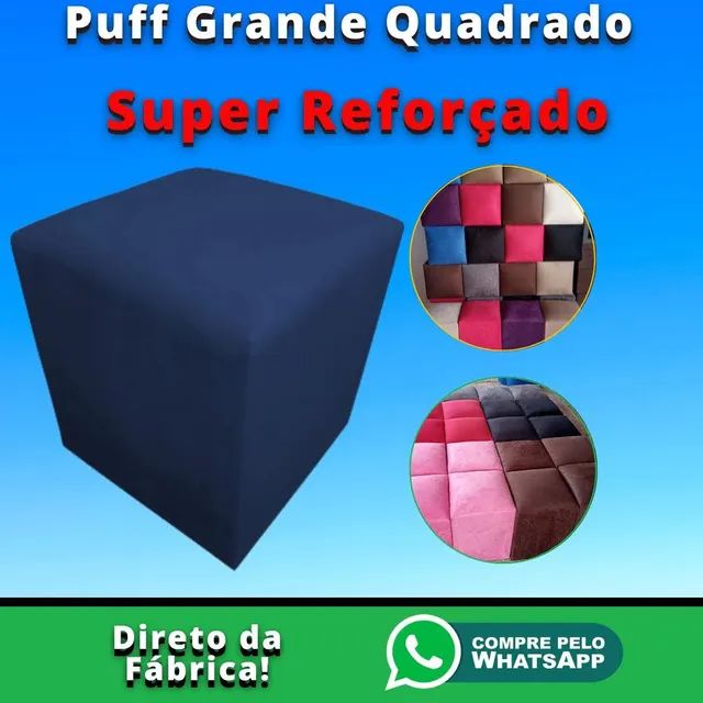 PUFF Grande Quadrado Super Reforçado Em  Promoção  - Foto 2