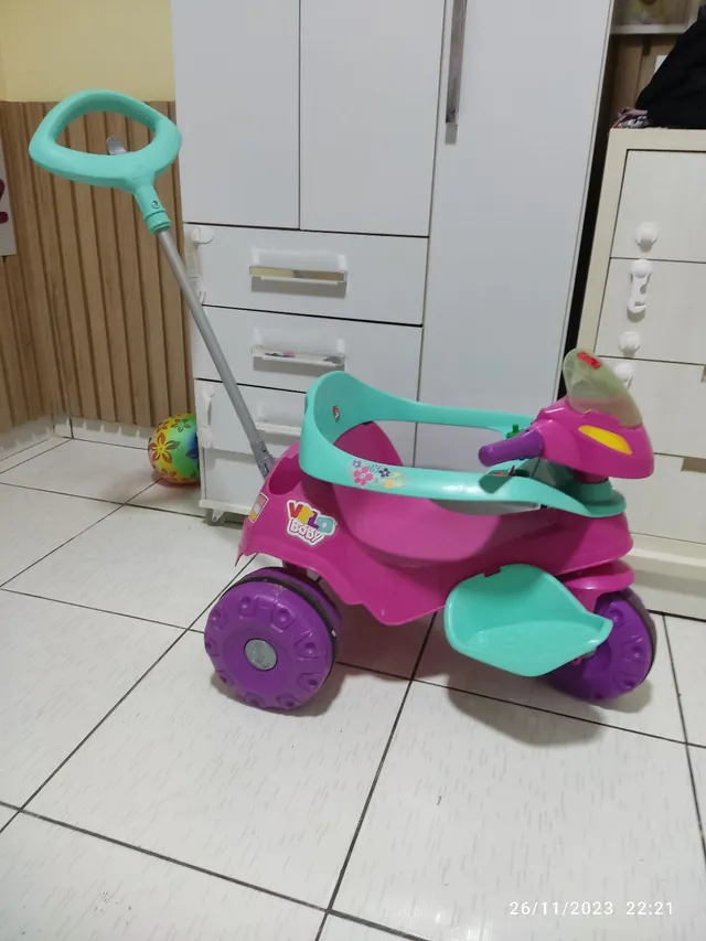 Triciclo Motoca Menina Baby Music Cotiplás 1802 - Mercadao do Real