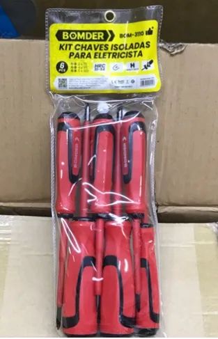 Kit Chaves Isoladas Para Eletricista Bomber BOM-3110 Nr10 6-Pçs - Foto 3