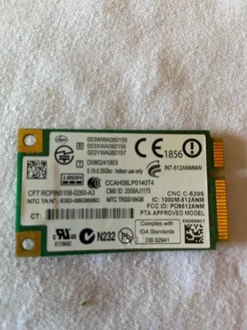 Placa Wireless Wi-fi Para Notebook Intel-usada.