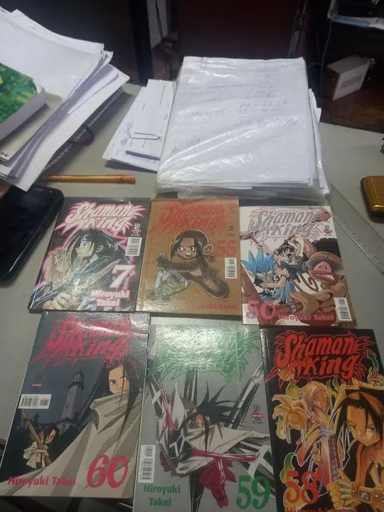 Mangá Shaman King Volumes 58, 59, 60, 61, 62 e 63