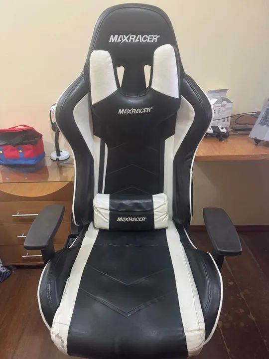 Cadeira Gamer MaxRacer Tactical Branca - Foto 2