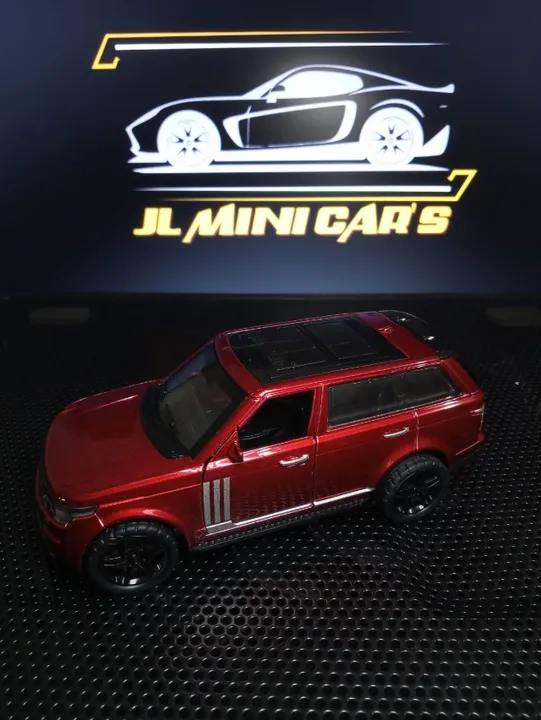 Miniatura Range Rover Land Rover e Evoke Fricção abre portas Metal coleção vermelha