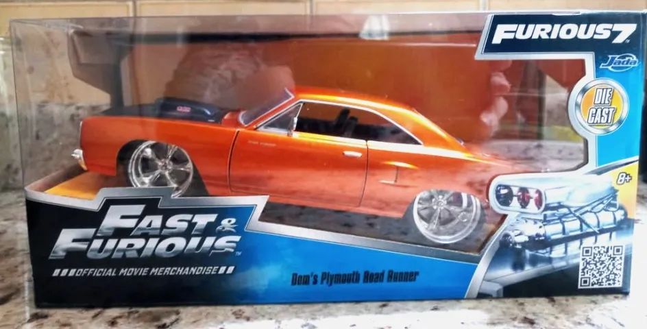 1970 Fast and Furious 7 Jada Toys 1:24 Dom?s Plymouth Road Runner Copper - Foto 5