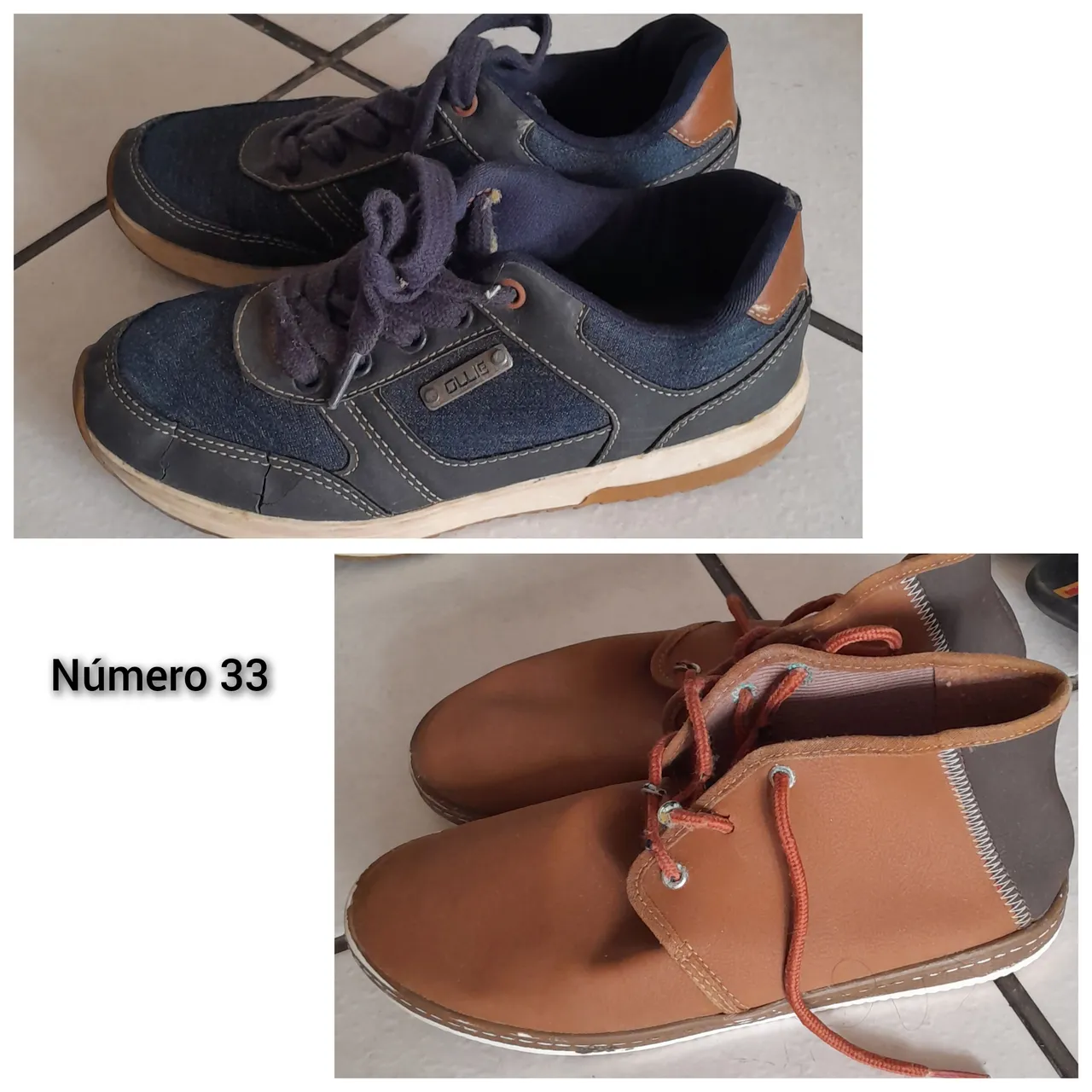 Sapatos de menino número 33