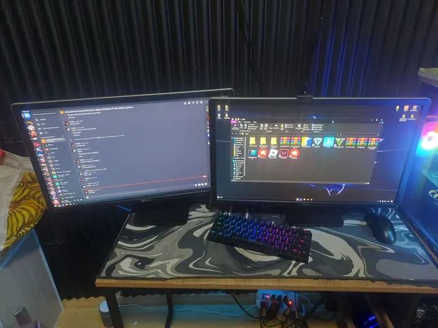 Suporte duplo dell com monitores 24"