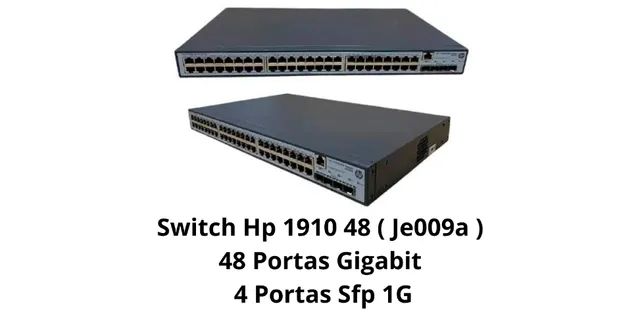 Switch Hp 1910 48g Je009a 48 Portas Gigabit E 4 Portas Sfp 1G