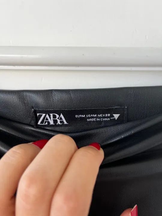 Saia couro Zara - Foto 3