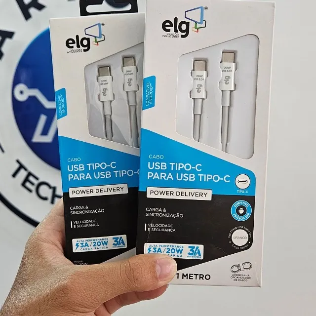 Cabo ELG Tipo-C e Lightning para iPhone C/ Garantia de 1 ano