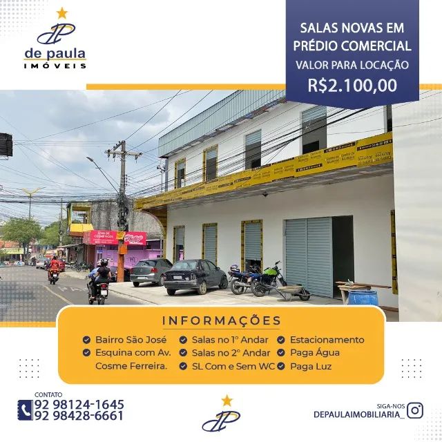 Alugo Salas Comerciais em Prédio Novo no São José / Zumbi. - Foto 2