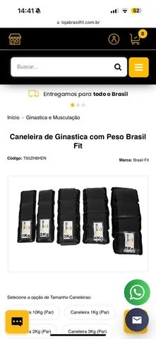Caneleira de Ginastica com Peso Brasil Fit