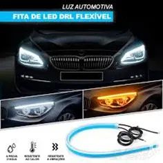 Fita Barra Led Farol Drl Sequencial Com Função Seta Slim  60cm valor par  