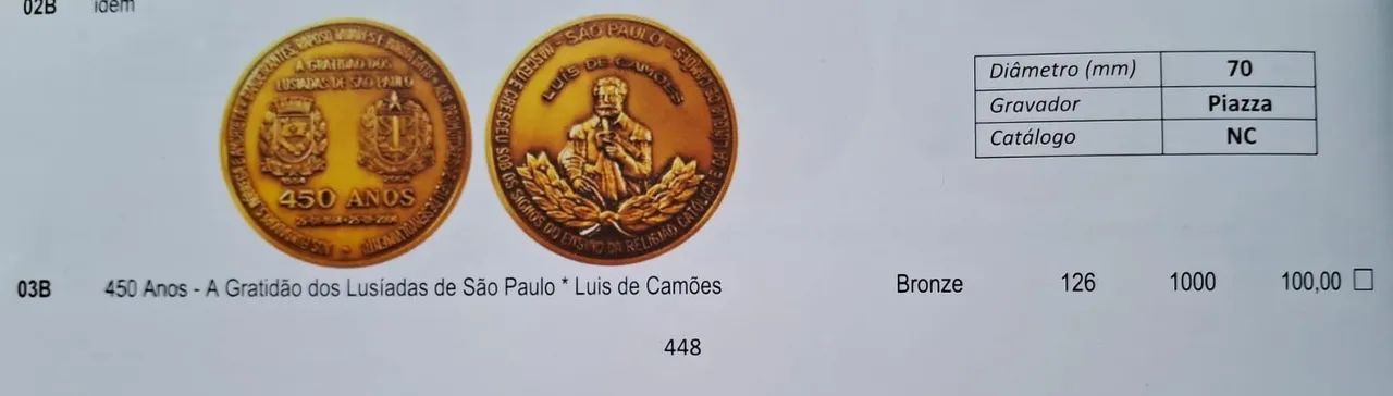 Medalha 450 anos a gratidão dos Lusíadas - Foto 4
