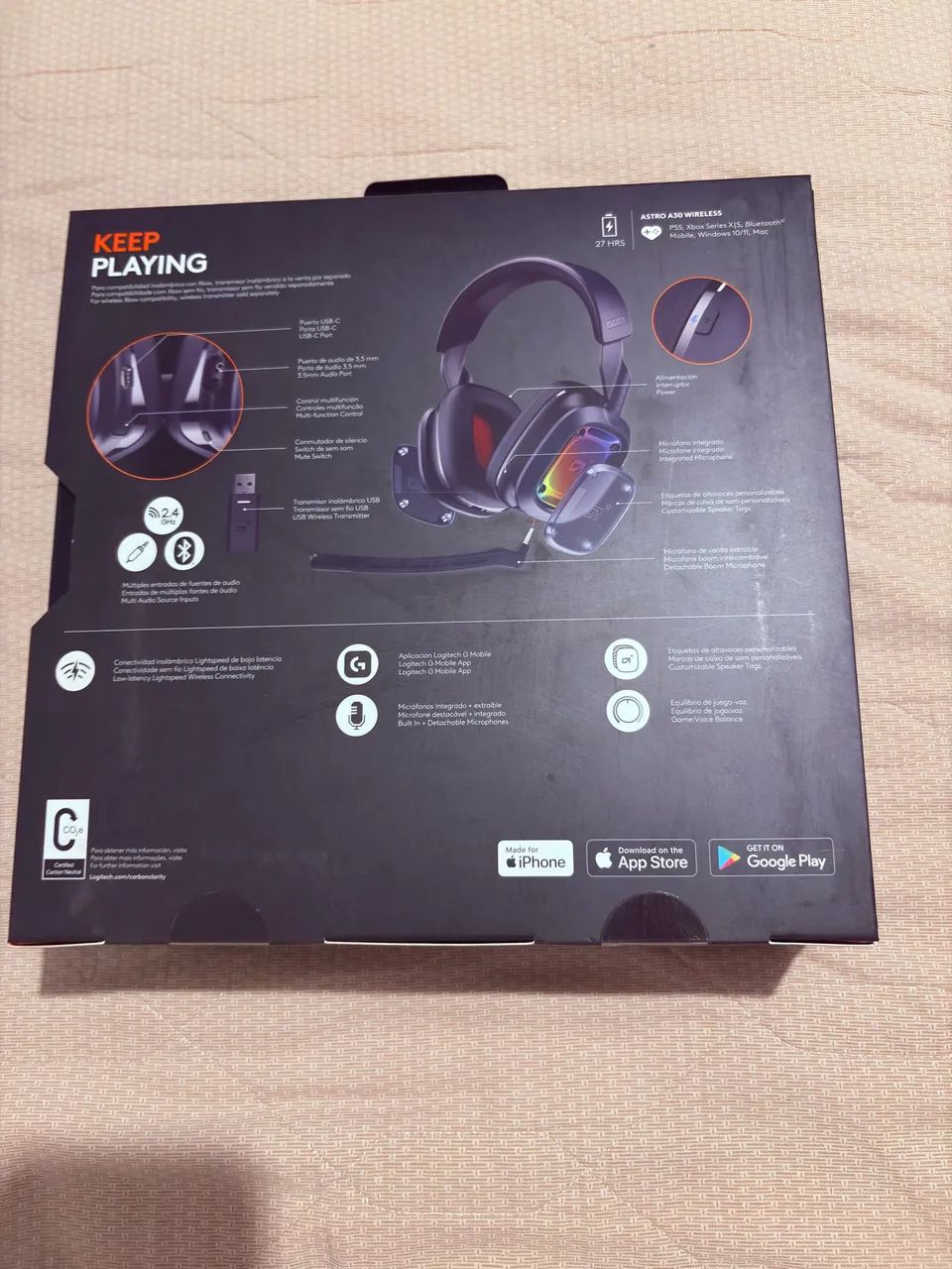 Headset Sem Fio G Astro A30 Azul XB Logitech64167706338435125