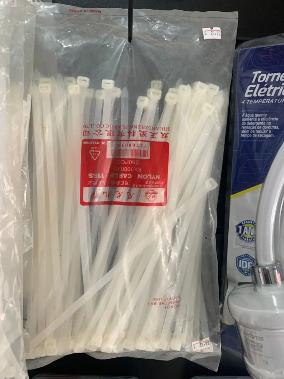 ABRAÇADEIRA NYLON 8 X 250mm 250 PEÇAS