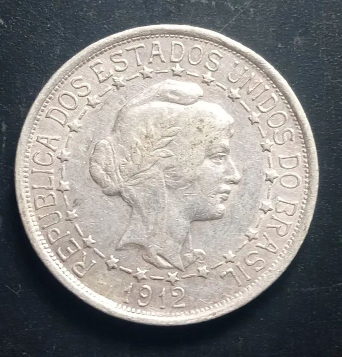 Dez moedas prata 900 mil réis 1913 Rs1$000 - Foto 4