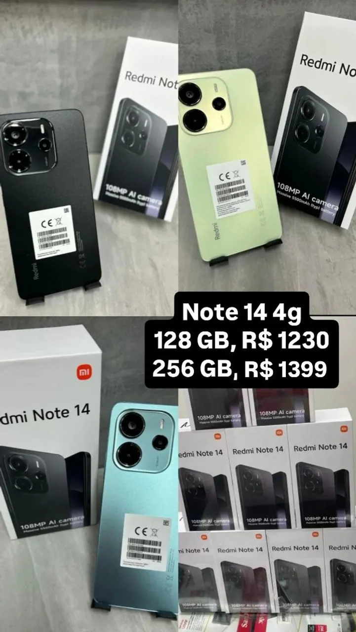 Xiaomi Redmi note 14 256 GB e 128 GB lacrado e com garantia