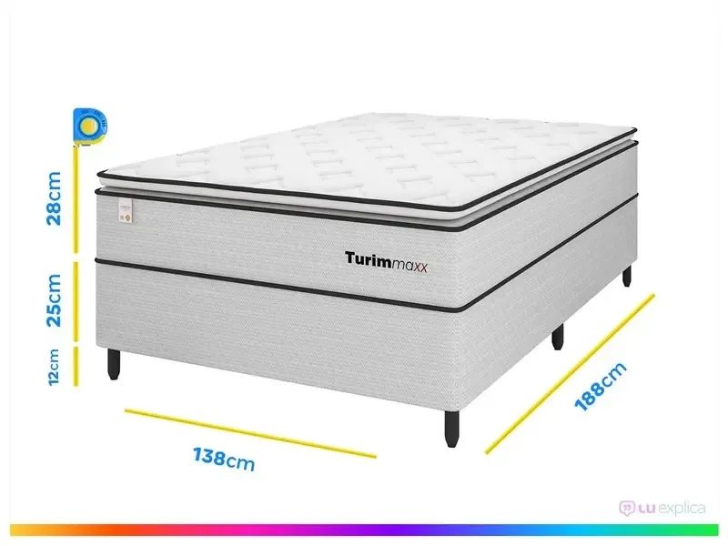 Cama Box (Box + Colchão) Casal Plumatex