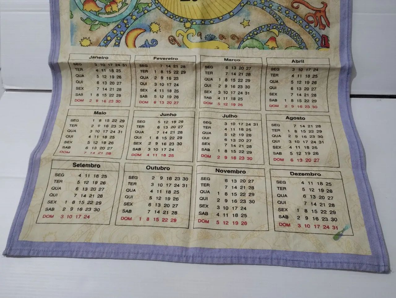 Pano de Prato Calendário Ano 2000 - Millenium (raro) - Foto 3