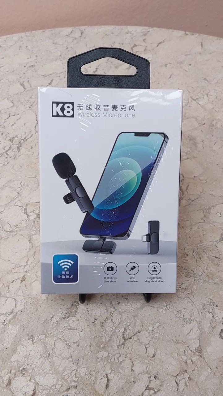 Microfone Lapela Bluetooth Sem Fio Para Android E iPhone K8