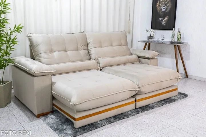 Sofá Retrátil e Reclinável Ibis 2,30m. Pronta Entrega. - Foto 4