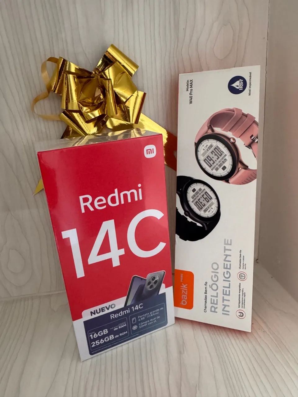 Celular Redmi 14C de 256gb lacrado com relógio Smartwatch de alta qualidade