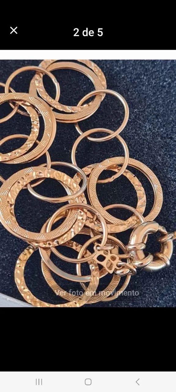 Pulseira  romanel de elos dourados