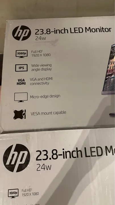 Kit 2 Monitores novo HP 24W 23.8INCH FHD LED MONITOR