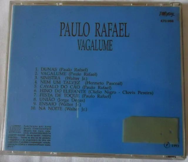 CD Paulo Rafael - Vagalume - Ano1993 - Polydisc - Foto 4