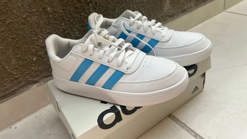 Tênis Adidas Breaknet Azul/Branco Novíssimo! - Foto 2