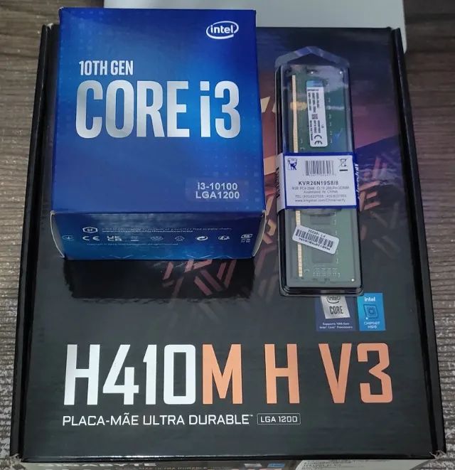 Kit Upgrade Intel (Placa Mãe + Processador + Memória Ram). TODOS OS ITENS NOVOS, NA CAIXA,
