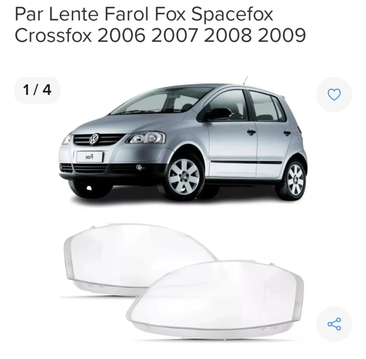 Par Lente Farol Fox Spacefox Crossfox 2006-2009