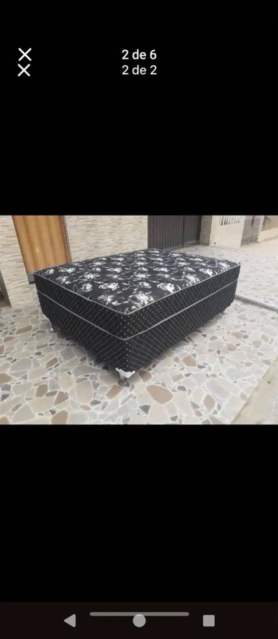Cama Box de Casal - Floral - Foto 3