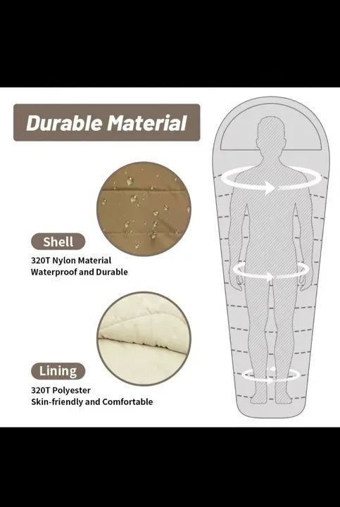 Saco de Dormir Naturehike Mummy Cotton MJ600 -5ºC | -12ºC - Foto 2