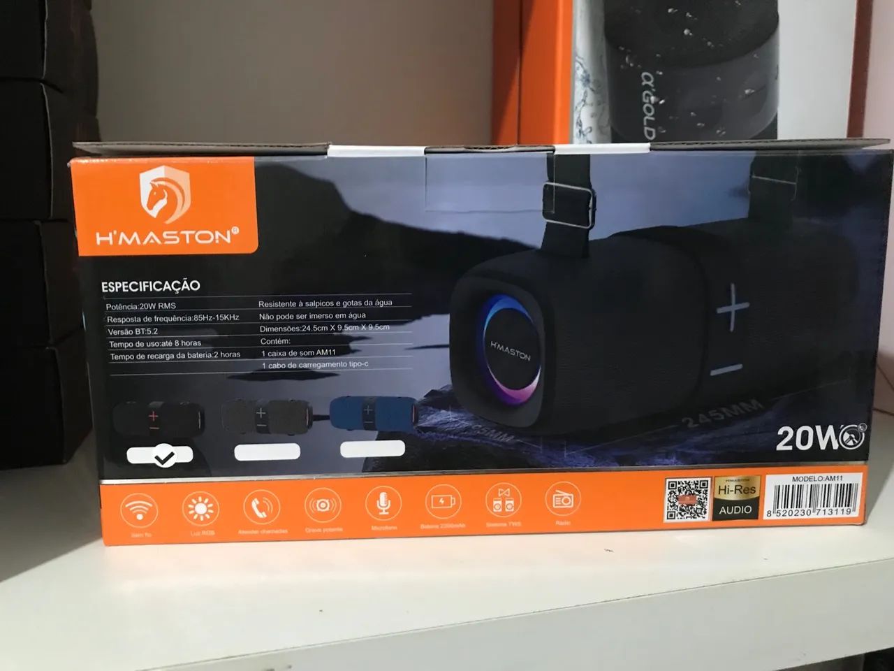Caixa de Som Bluetooth H'MASTON Grave AM11 - Foto 4