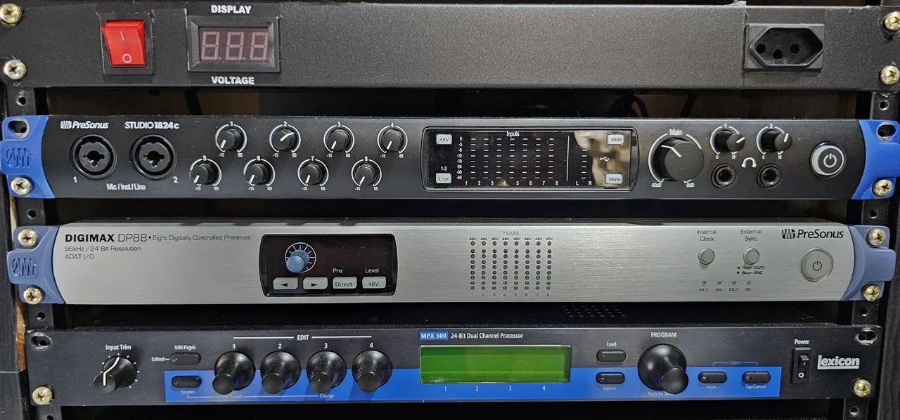 Interface PreSonus Studio 1824c + DP88 + Lexicon MPX 500