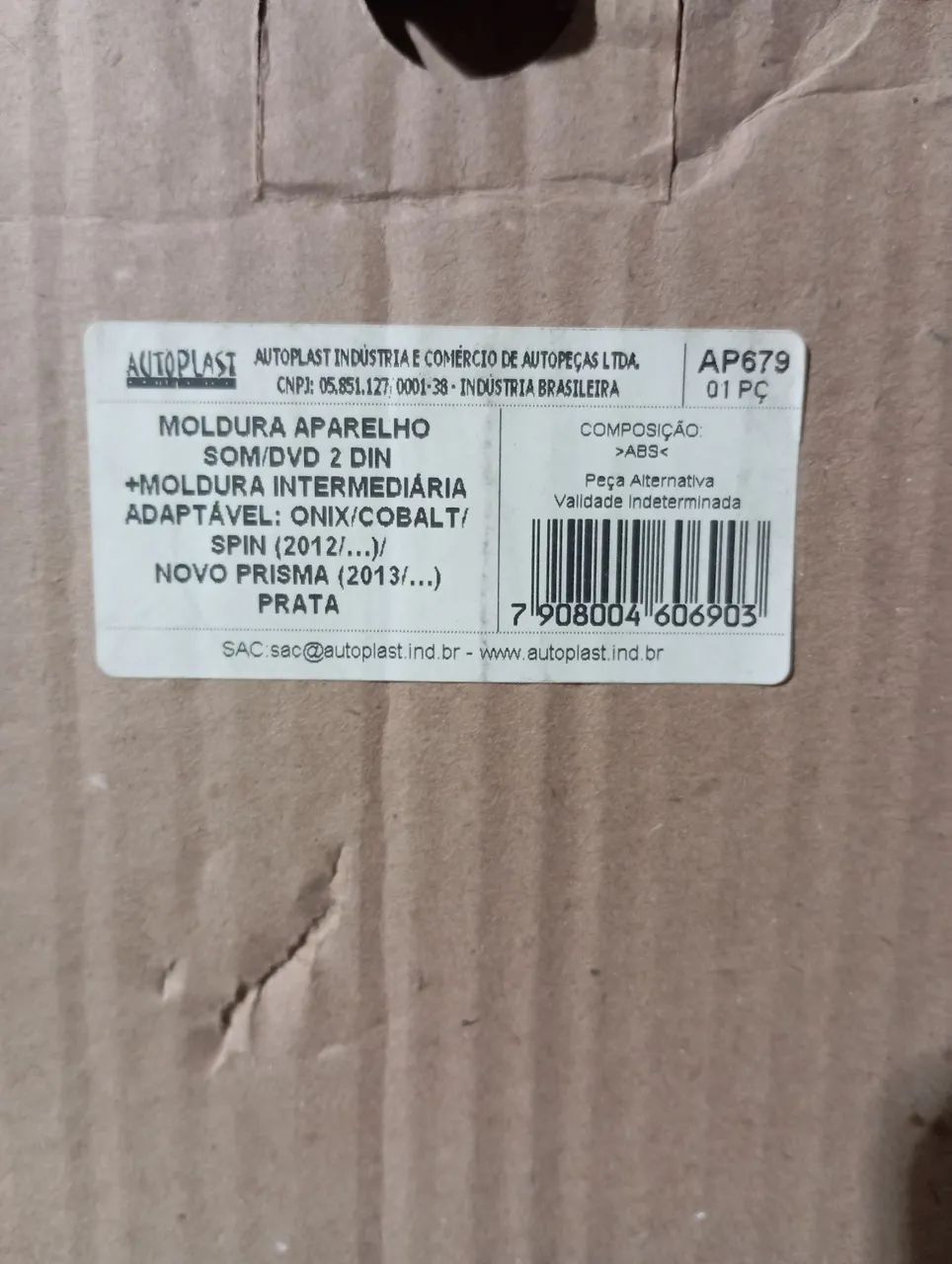 Moldura para dvd 2 Din Onix prisma Cobalt  - Foto 2