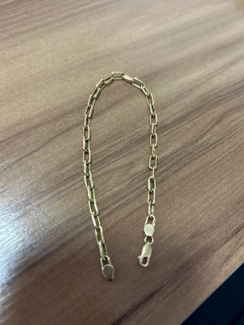 Pulseira cadeado 4mm 21cm - 10g ouro 18k - Foto 3