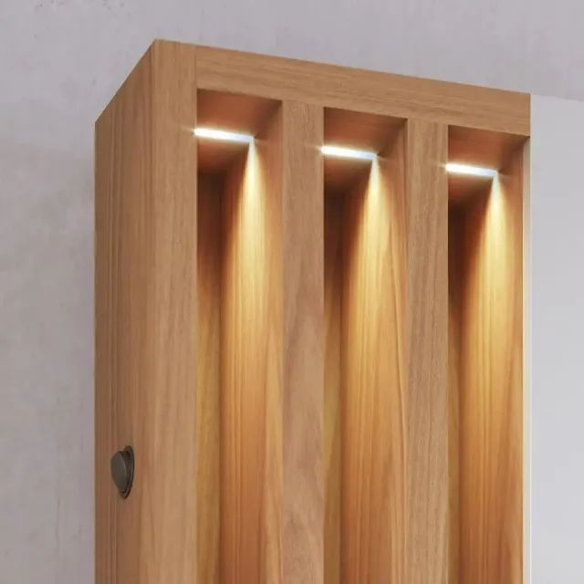 Estante Home Theater com Led Para TV até 75 Polegadas 2 Portas Humaitá Off White Matte/Fre - Foto 4