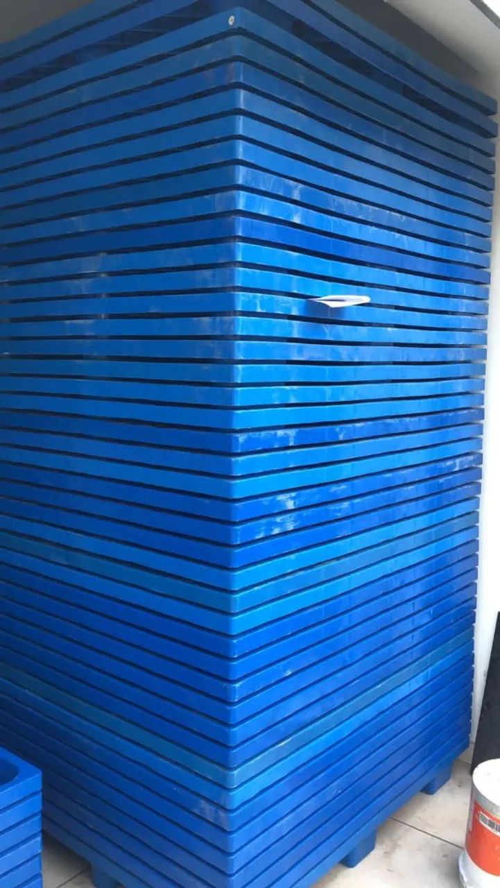 Palete Plástico Azul Resistente para Carga - Foto 3