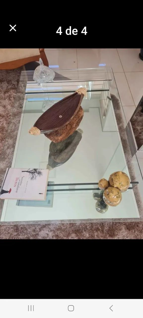 Mesa de vidro incolor 120x8064168518028289120