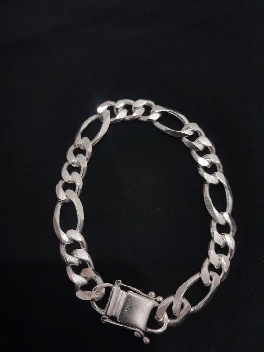 Pulseira Masculina Prata 925 - Foto 2